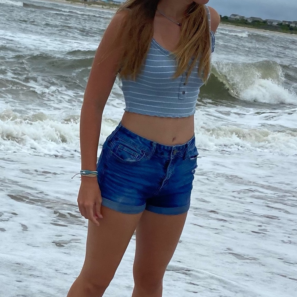 Chic Striped Gray Camisole Top